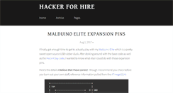 Desktop Screenshot of blog.hackerforhire.org