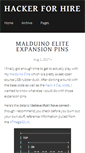 Mobile Screenshot of blog.hackerforhire.org