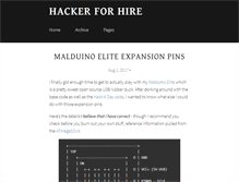 Tablet Screenshot of blog.hackerforhire.org